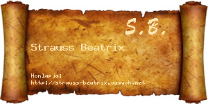 Strauss Beatrix névjegykártya