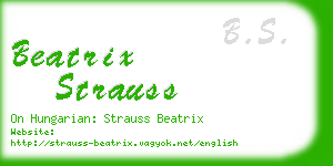 beatrix strauss business card